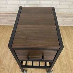 ぼん家具　サイドテーブル キャスター 引出し 付きの画像