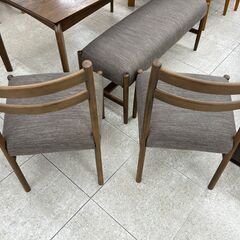 ★リユースのサカイ高崎店★TJ13217 ニトリ 4人掛けダイニングセット ブラウン H70×D80.5×W135 クリーニング済みの画像