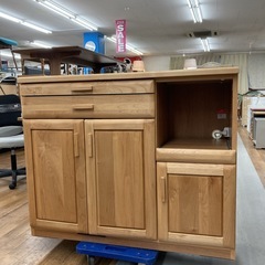 ジモティー限定価格！S725 ⭐ ユーアイ キッチンカウンター 食器棚 かわいい 幅105cm USED の画像