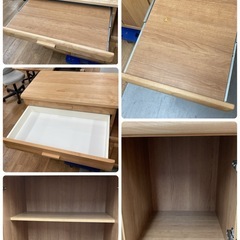 ジモティー限定価格！S725 ⭐ ユーアイ キッチンカウンター 食器棚 かわいい 幅105cm USED の画像