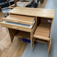 ジモティー限定価格！S725 ⭐ ユーアイ キッチンカウンター 食器棚 かわいい 幅105cm USED の画像