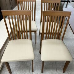 ★リユースのサカイ高崎店★TJ13218  4人掛けダイニングセット ブラウン H70.5×D76×W136 クリーニング済みの画像