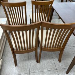 ★リユースのサカイ高崎店★TJ13218  4人掛けダイニングセット ブラウン H70.5×D76×W136 クリーニング済みの画像
