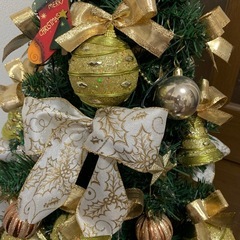 【美品】クリスマスツリーセット　オーナメント　コントローラー付きイルミネーション 付きの画像