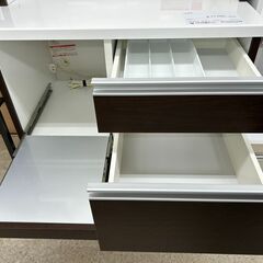 ★リユースのサカイ高崎店★TJ13219  レンジボード ブラウン H195×D50×W77 クリーニング済みの画像