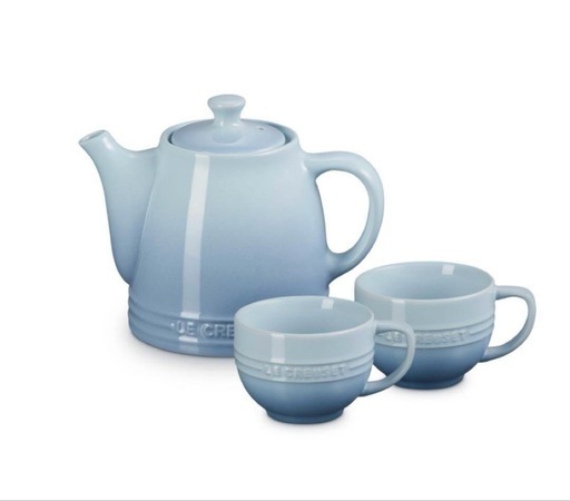 ルクルーゼ レジェ・ティータイム セット コースタルブルー