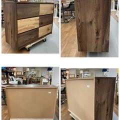 S251 ⭐ 国産 完成品 3段チェスト ローチェスト おしゃれ USED 綺麗 の画像