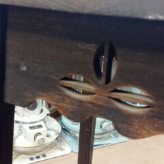 レトロ 木製 飾り台 花台 電話台 高さ高め　/TJ-2645 2Fの画像