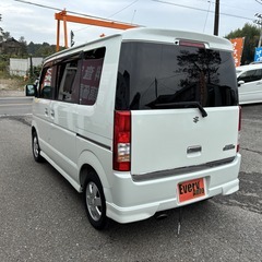 自社ローンあり！ガソリン100リットルプレゼント✨左パワスラ✨ETC✨ナビ✨スズキ☆エブリイワゴン☆PZターボ☆660cc☆4人乗り☆の画像