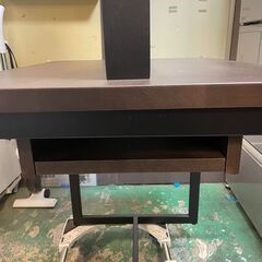 🔥🔥持ち帰り限定特別価格！店頭引き渡しで半額！🔥🔥 ドレッサー スタイリッシュ モダン 収納棚付 ブラック×ブラウン ドレッサーテーブル メイク台 業者様歓迎 コスメ収納 中古家具の画像