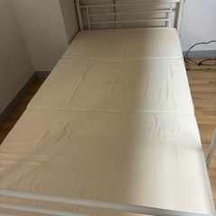 無料　2段ベッド　三つ折り高反発マットレス2枚付きの画像