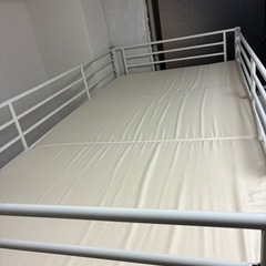 無料　2段ベッド　三つ折り高反発マットレス2枚付きの画像