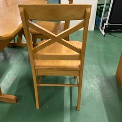 ダイニング5点セット　木製　ダイニングテーブル　椅子4脚　ナチュラル　カントリーの画像