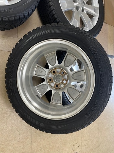 【美品】三菱アウトランダー用 スタッドレスタイヤホイールセット 225/55R18 98Q（4本） 