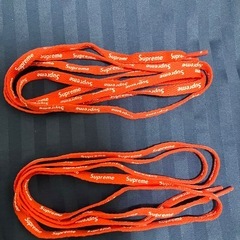 AF1 supreme 靴紐　シューレース　赤の画像