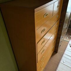 木製 チェスト タンス 7段 引き出し収納 ナチュラルテイストの画像