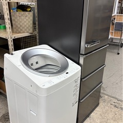 ✨ 大型ファミリー家電セット — 洗濯機8kg＋冷蔵庫430L 🚚 配達・保証付き の画像