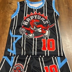 Raptors キッズ　バスケットボールユニフォーム　セットアップ　1〜３歳の画像