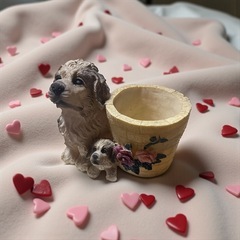 犬の置物　小物入れの画像