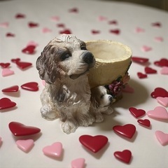 犬の置物　小物入れの画像