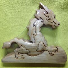 パズル風木製置物 ① 龍の画像
