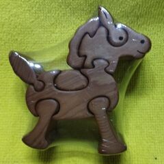 パズル風木製置物 ② 馬の画像