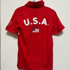 GAPKIDS アメリカ国旗デザイン ポロシャツ S 120の画像