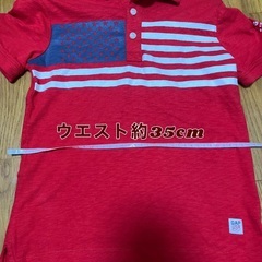 GAPKIDS アメリカ国旗デザイン ポロシャツ S 120の画像