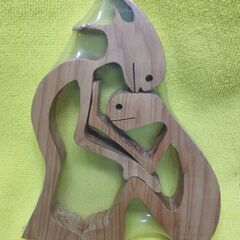 パズル風木製置物 ⑥ 人の画像