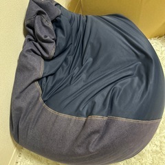 ビーズクッション デニム柄の画像