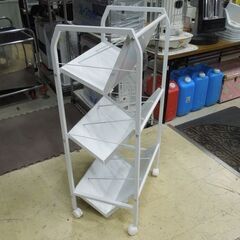 良品 不二貿易 13310 ファイルワゴン3段 オフィス家具 ホワイト 書類ケース 幅55cm 札幌市 東区 新道東店の画像