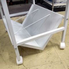 良品 不二貿易 13310 ファイルワゴン3段 オフィス家具 ホワイト 書類ケース 幅55cm 札幌市 東区 新道東店の画像