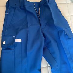 新品未使用❇️秋冬用 作業服 ノータックカーゴパンツ 70サイズ ブルーの画像