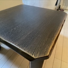 ibata イバタインテリア 浮造り天板 古民具風 センターテーブル 64ｃｍ四方 高さ42ｃｍ  飛騨家具の画像