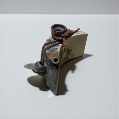 やちむん壺屋焼 末吉窯 魚紋泡瓶 完品の画像