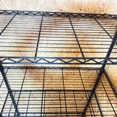 4段スチールラック メタルラック 黒の画像