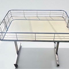 店舗什器 折りたたみ ワゴンラック キャスター付 インテリア 昭和レトロ 白 の画像