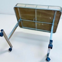 店舗什器 折りたたみ ワゴンラック キャスター付 インテリア 昭和レトロ 白 の画像