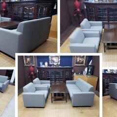 J38　コクヨ　ソファ　カリモク　センターテーブル　応接セットの画像