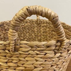 無印良品　かご　ウォーターヒヤシンス　ラウンド　ばすけっとバスケットの画像