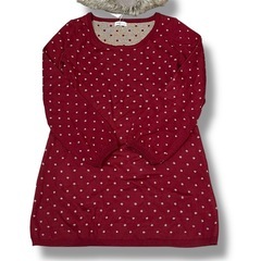 earth music&ecology♢Fサイズドット柄ニットワンピースファーの画像