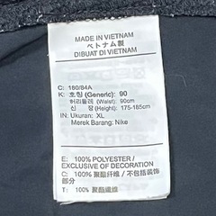 NIKE♢﻿ハーフパンツLL黒ブラックロゴプリントスポーツトレーニング紐付きの画像