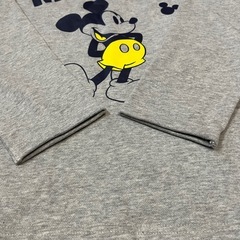 新品BABYDOLL♢ミッキー長袖TシャツMロゴ刺繍プリントチェックディズニーの画像