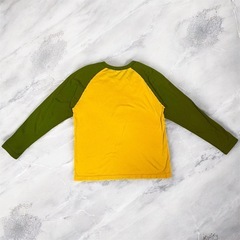 ミキハウス♢Tシャツ150ビッグロゴ日本製MIKIHOUSE切替カラーロンT長袖の画像