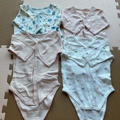 新生児 ベビー 肌着 ロンパース 8点セット 70cmの画像