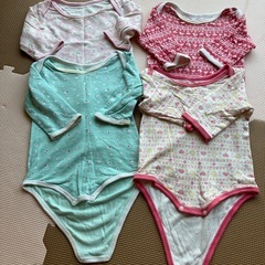 新生児 ベビー 肌着 ロンパース 8点セット 70cmの画像