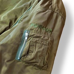 プニュズ♢MA-1ジャケットロゴ刺繍ファーブルゾンリバーシブルPUNYUS個性的の画像