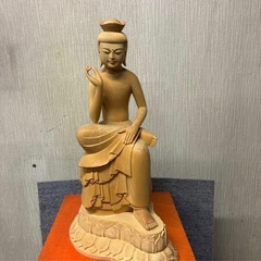 弥勒菩薩 仏像 木彫りの画像