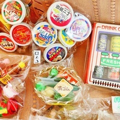 ［当時物］消しゴム 昭和レトロ 平成レトロ マクドナルド ドリンク お菓子 カップ麺 ポケモン ローラー クレープ まとめて 大量セットの画像