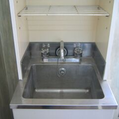 値下げ↓×2　一槽シンク　幅45cm　ヘアーサロン　理容店　美容室　業務用　ステンレス　流しの画像